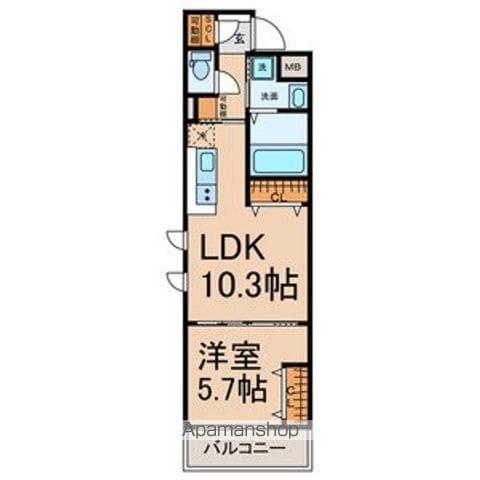 COZY豊岡通(1LDK/5階)の間取り写真