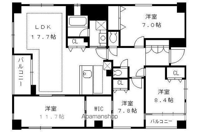 プリオーレ京都三条高倉(4LDK/3階)の間取り写真