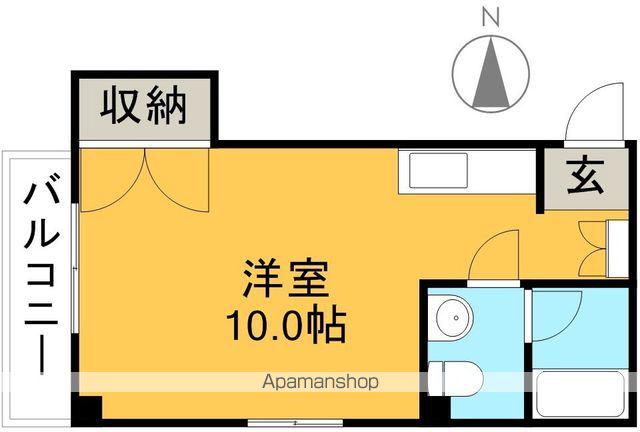 メゾン内藤(ワンルーム/2階)の間取り写真