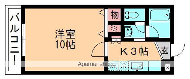ルシェル穴川(1K/2階)の間取り写真