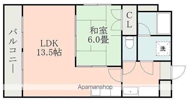 イルミナーレ島崎(1LDK/8階)の間取り写真