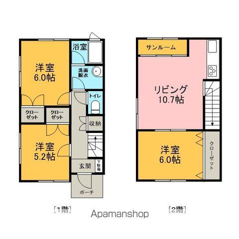 ウエステリア(3LDK/1階)の間取り写真