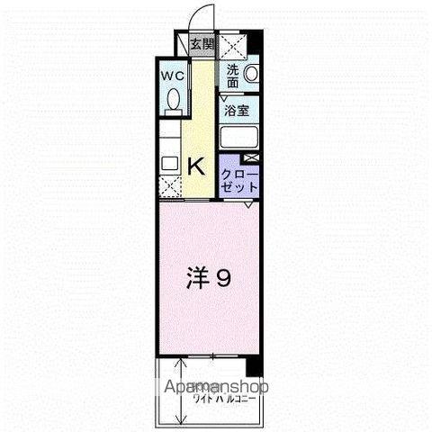 セントレア(1K/2階)の間取り写真
