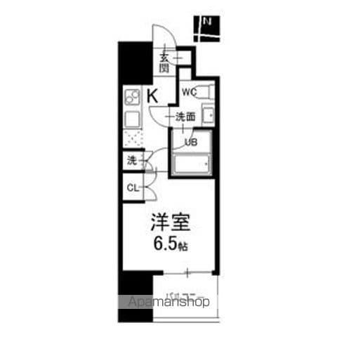 シエルブルー栄(1K/8階)の間取り写真