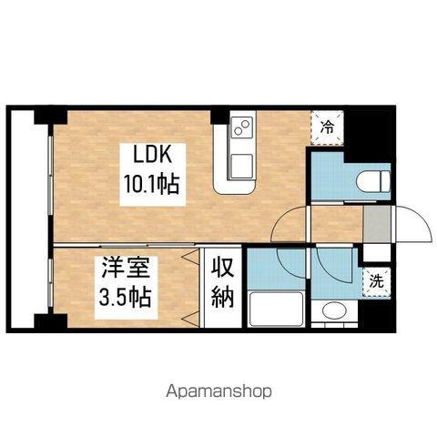 パラドール吹上(1LDK/8階)の間取り写真