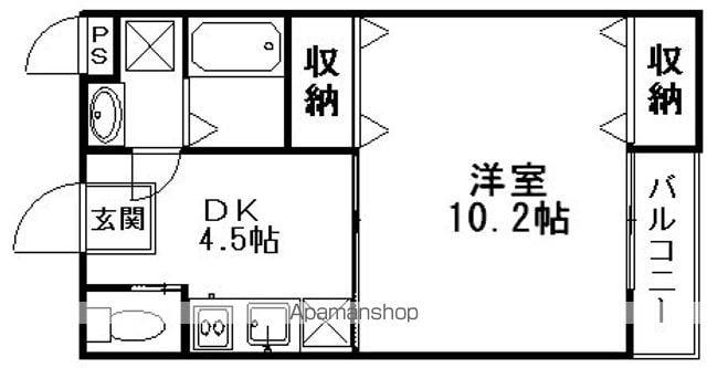 ロイヤルクレスト(1DK/2階)の間取り写真