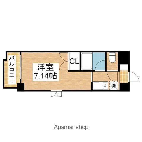 ブロンズ森島(1K/8階)の間取り写真