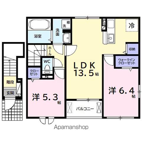 グレイスレジデンス(2LDK/2階)の間取り写真