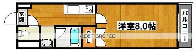 宿院PCハイツ(1K/3階)の間取り写真