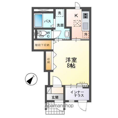 プレミアスⅡ(1K/1階)の間取り写真