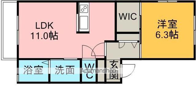 グランダーノ(1LDK/1階)の間取り写真