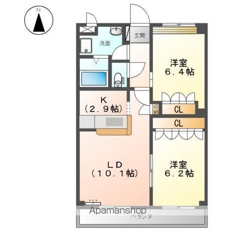 ファミリーコンフォート(2LDK/2階)の間取り写真