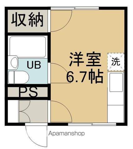 クリーンハイツこまどり(ワンルーム/3階)の間取り写真