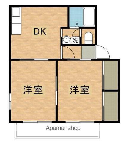 ドミール90(2DK/2階)の間取り写真