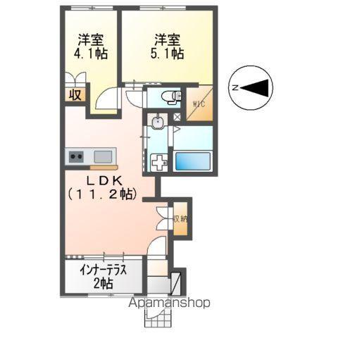 LIGHT SNOW(2LDK/1階)の間取り写真