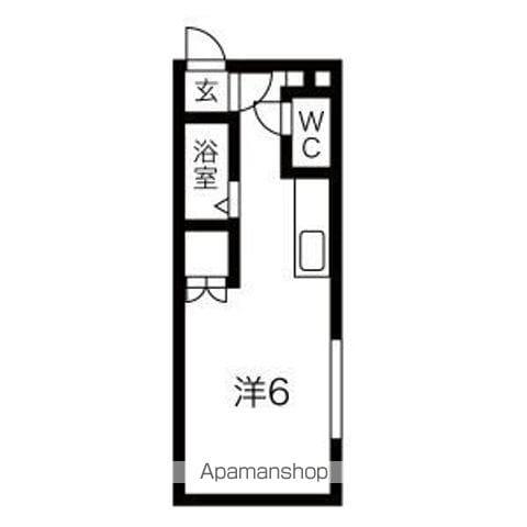 プラザイン桑園(1K/2階)の間取り写真