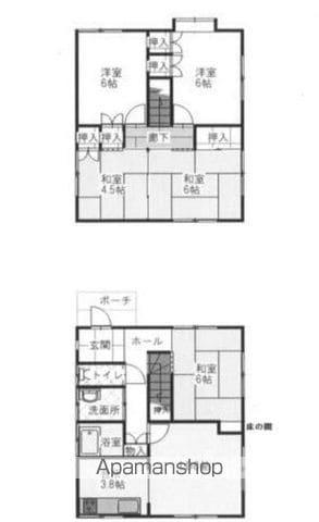 高徳線 屋島駅 徒歩12分 2階建 築40年(5LDK)の間取り写真