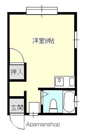 アオイコーポ(ワンルーム/1階)の間取り写真