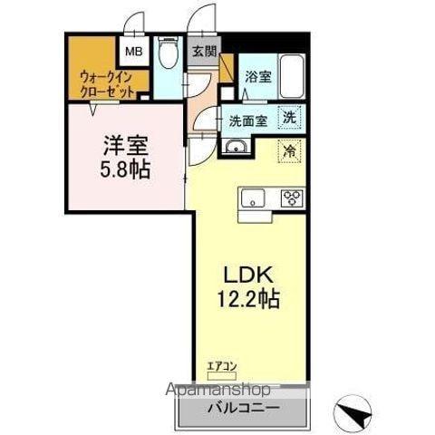 アーバンシャトー千葉中央(1LDK/8階)の間取り写真