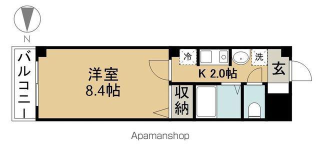 レジデンス司Ⅲ(1K/2階)の間取り写真