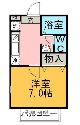 SUN VILLAGE(1K/2階)の間取り写真