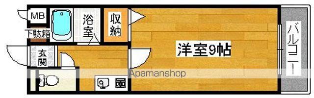 リトゥール中百舌鳥(1K/4階)の間取り写真