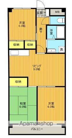第2サンパレス國分(3LDK/1階)の間取り写真