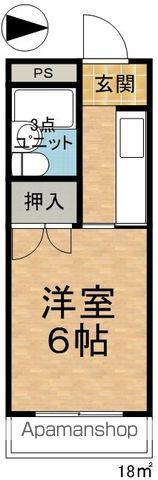 千代田ハイツ(1K/3階)の間取り写真