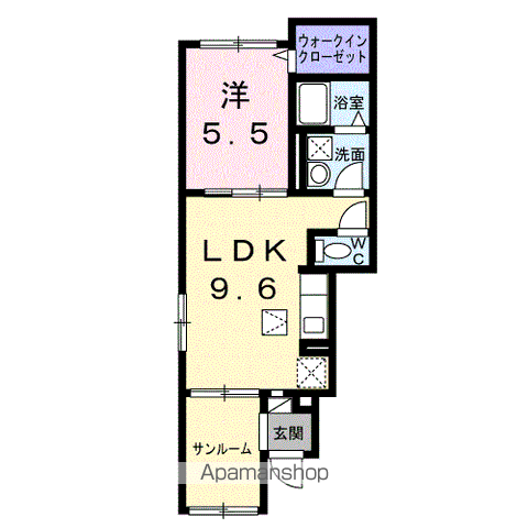 グレイスメゾン(1LDK/1階)の間取り写真