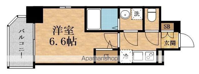 ESLEAD京橋セントラル(1K/8階)の間取り写真