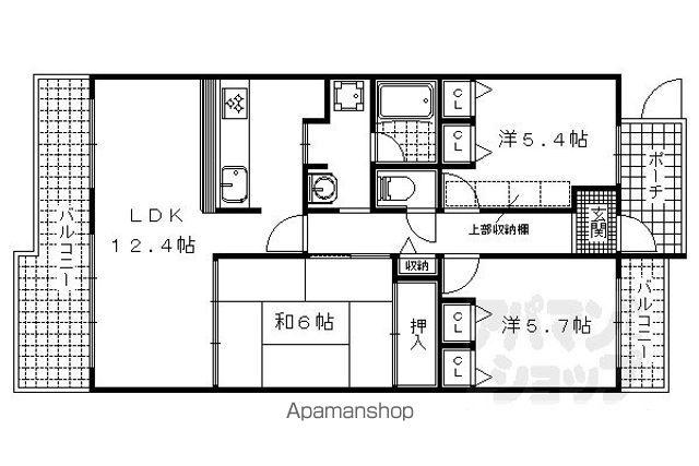 サニーコート山科(3LDK/2階)の間取り写真