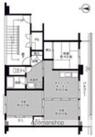 ビレッジハウス花泉西1号棟(3DK/5階)の間取り写真