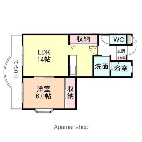 ヴァンヴェール(1LDK/3階)の間取り写真