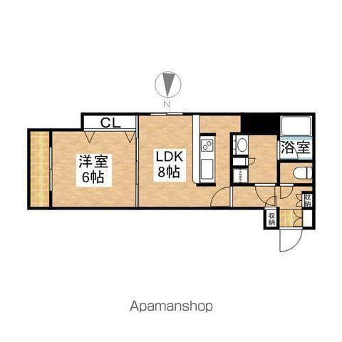 カスタリア栄(1LDK/13階)の間取り写真