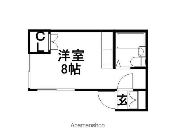 PETIT CUBEープチキューブ(ワンルーム/2階)の間取り写真