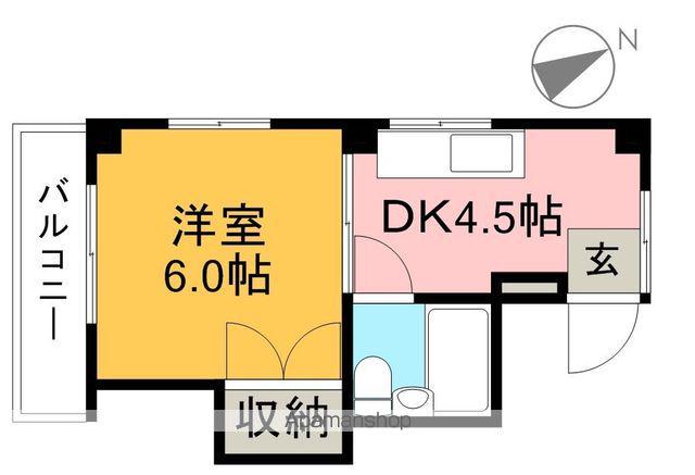 八千代ハイツ(1DK/2階)の間取り写真