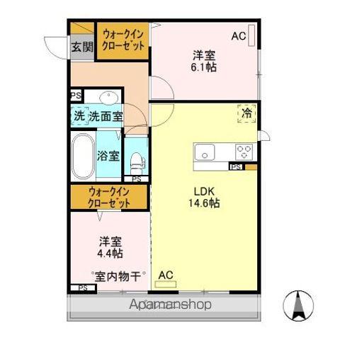 プライムレジデンス(2LDK/2階)の間取り写真