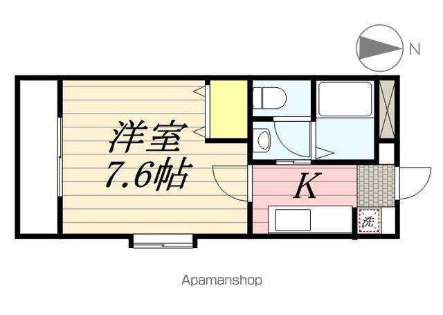 レジデンスHEIWAⅡ棟(1K/1階)の間取り写真