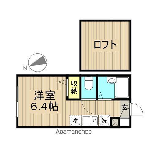 バーミープレイス小岩(ワンルーム/2階)の間取り写真