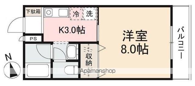 STELLA西宝町(1K/2階)の間取り写真