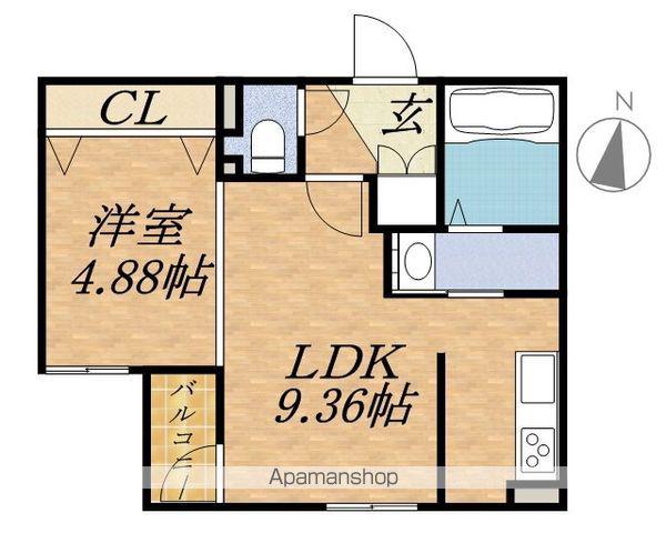 ヴェネーノ円山(1LDK/3階)の間取り写真