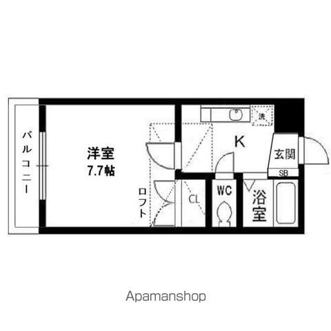 アラモード八乙女(1K/2階)の間取り写真