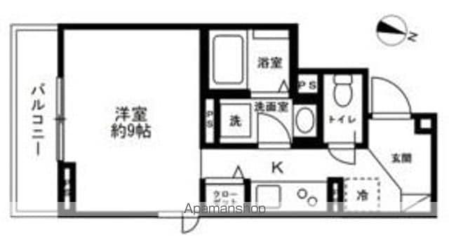 ベルウェル亀岡(ワンルーム/1階)の間取り写真