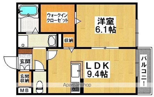 バイブリーコート(1SLDK/2階)の間取り写真