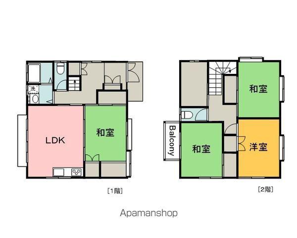 山陽本線 五日市駅 徒歩42分 2階建 築36年(4LDK)の間取り写真