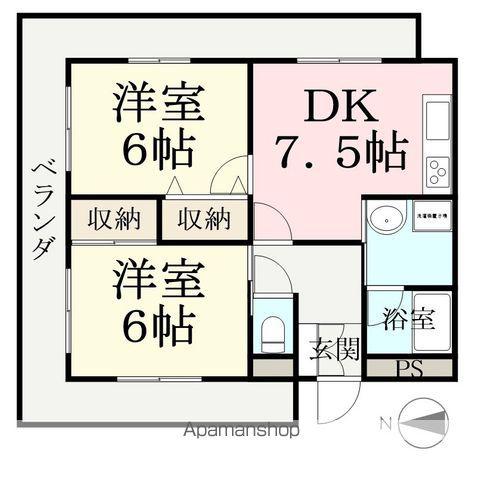 MOREビル(2DK/3階)の間取り写真