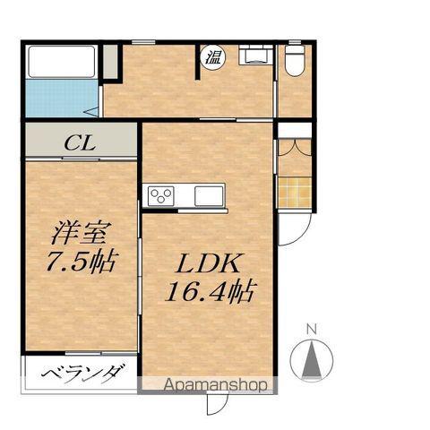 グラシアス エストレヤ(1LDK/1階)の間取り写真