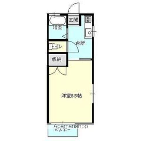 サンハイツ都(1K/1階)の間取り写真