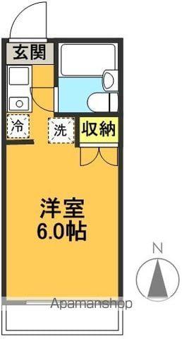 パインヒル(1K/1階)の間取り写真