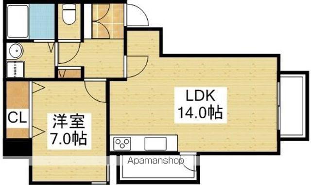 アクシス北大阪(1LDK/4階)の間取り写真